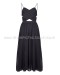Pixie Market Black Wrap Lace Up Floaty Midi Dress